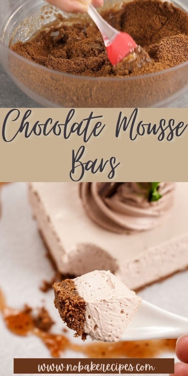 NoBake Chocolate Mousse Bars NoBake Dessert Recipes