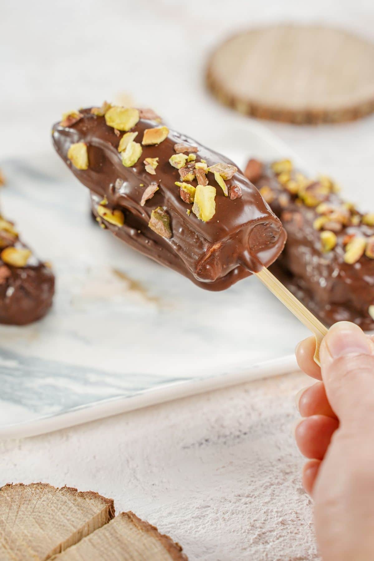 Soft Chocolate Dipped Frozen Bananas
