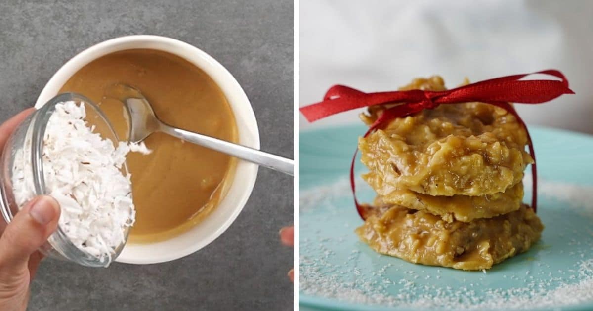 NoBake Peanut Butter Coconut Cookies NoBake Dessert Recipes