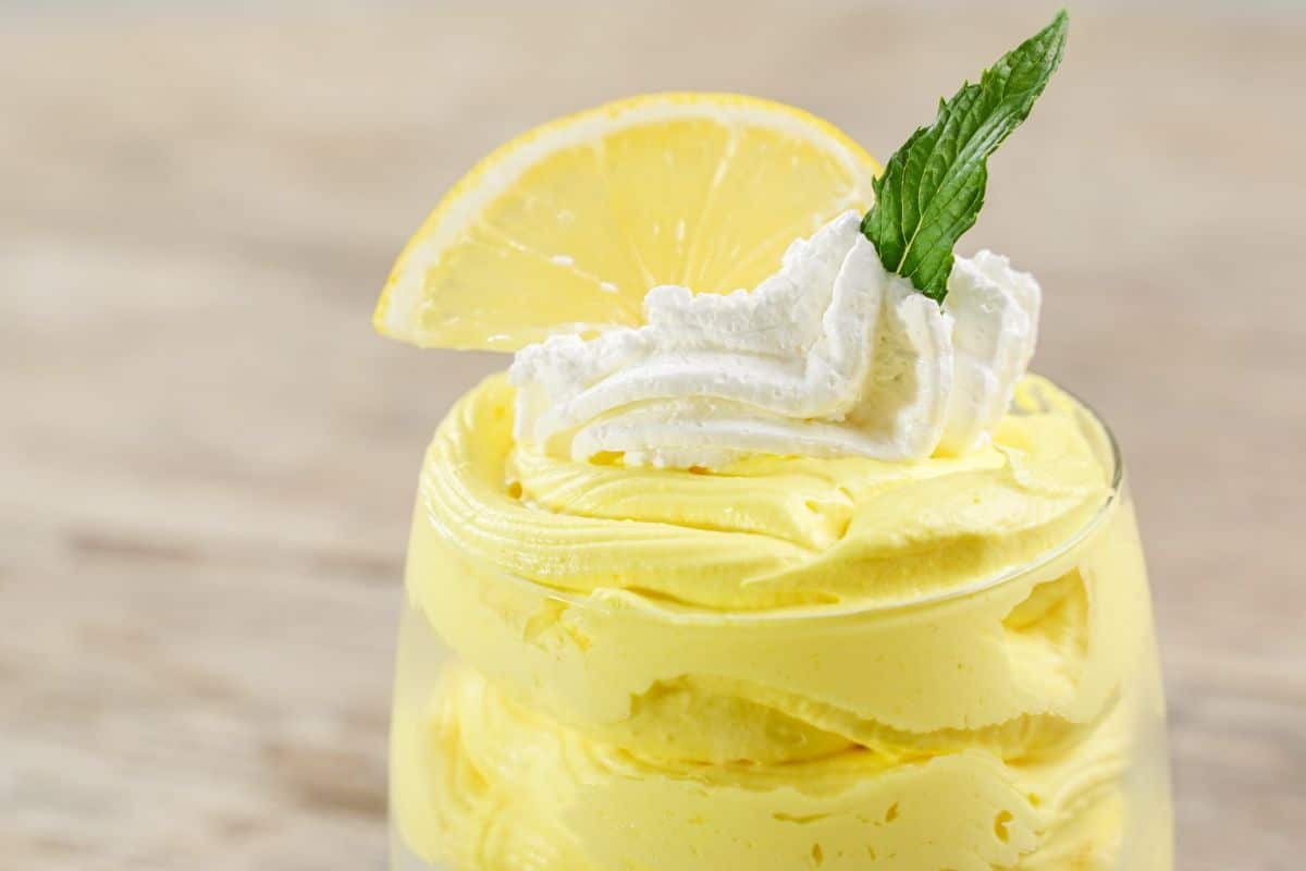 Creamy Lemon Cheesecake Mousse served beautifully