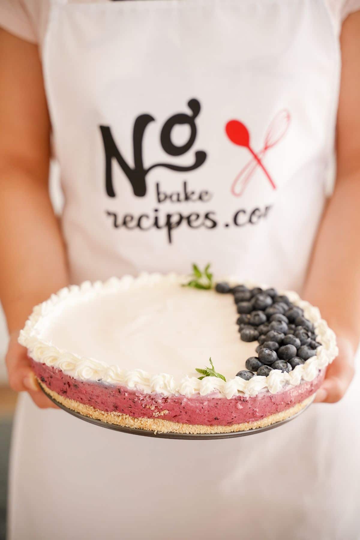 No-Bake Blueberry Pie cake 
