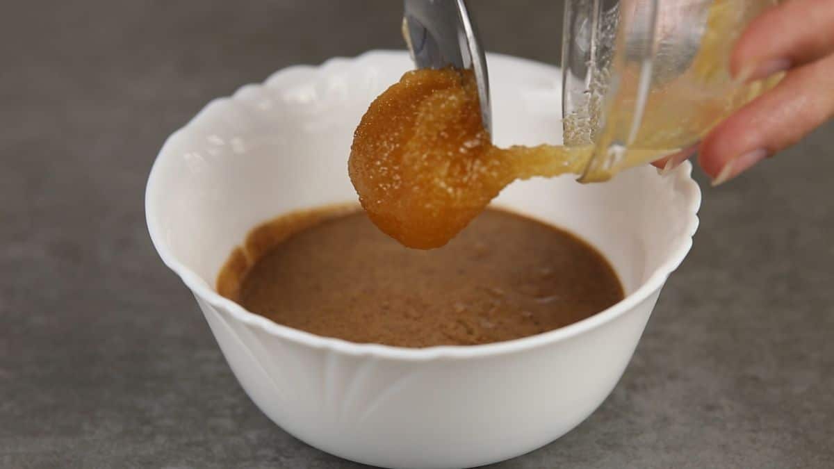 Add honey to the melted butter in a bowl