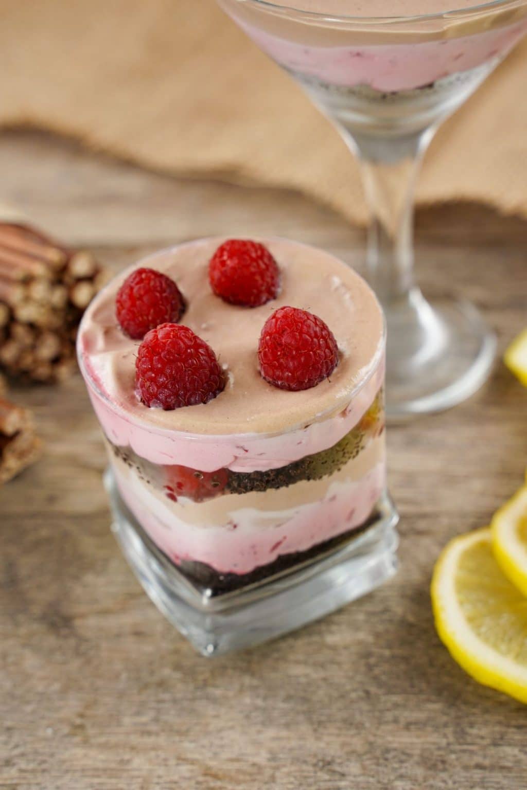 Raspberry Oreo Nutella Pudding Parfait NoBake Dessert Recipes