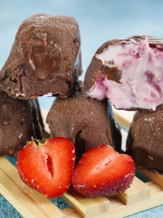 Ice Cube Tray Chocolate Covered Cheesecakes