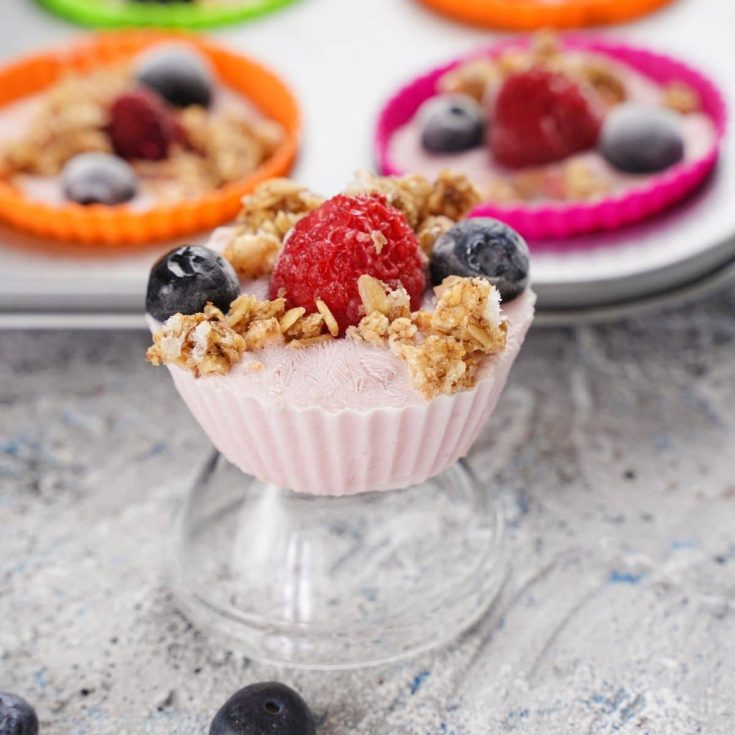 Recipe Card of Frozen Berry Yogurt Bites