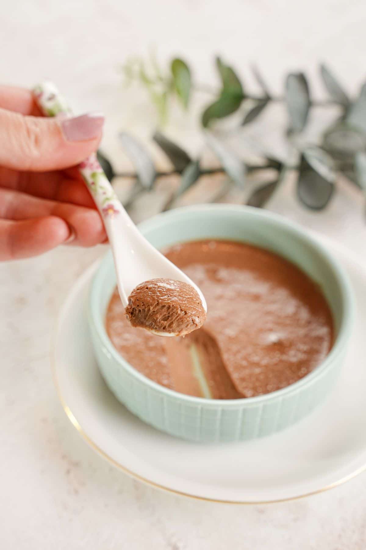 A bite of Chocolate Pots de Creme