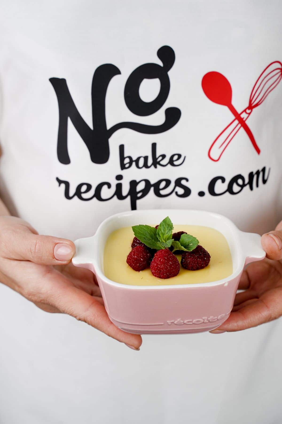 No-Bake Homemade Vanilla Pudding served in a bowl and decorated with some berries