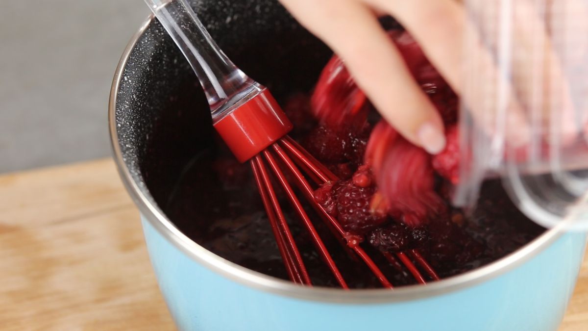 add some more raspberries to the mixture