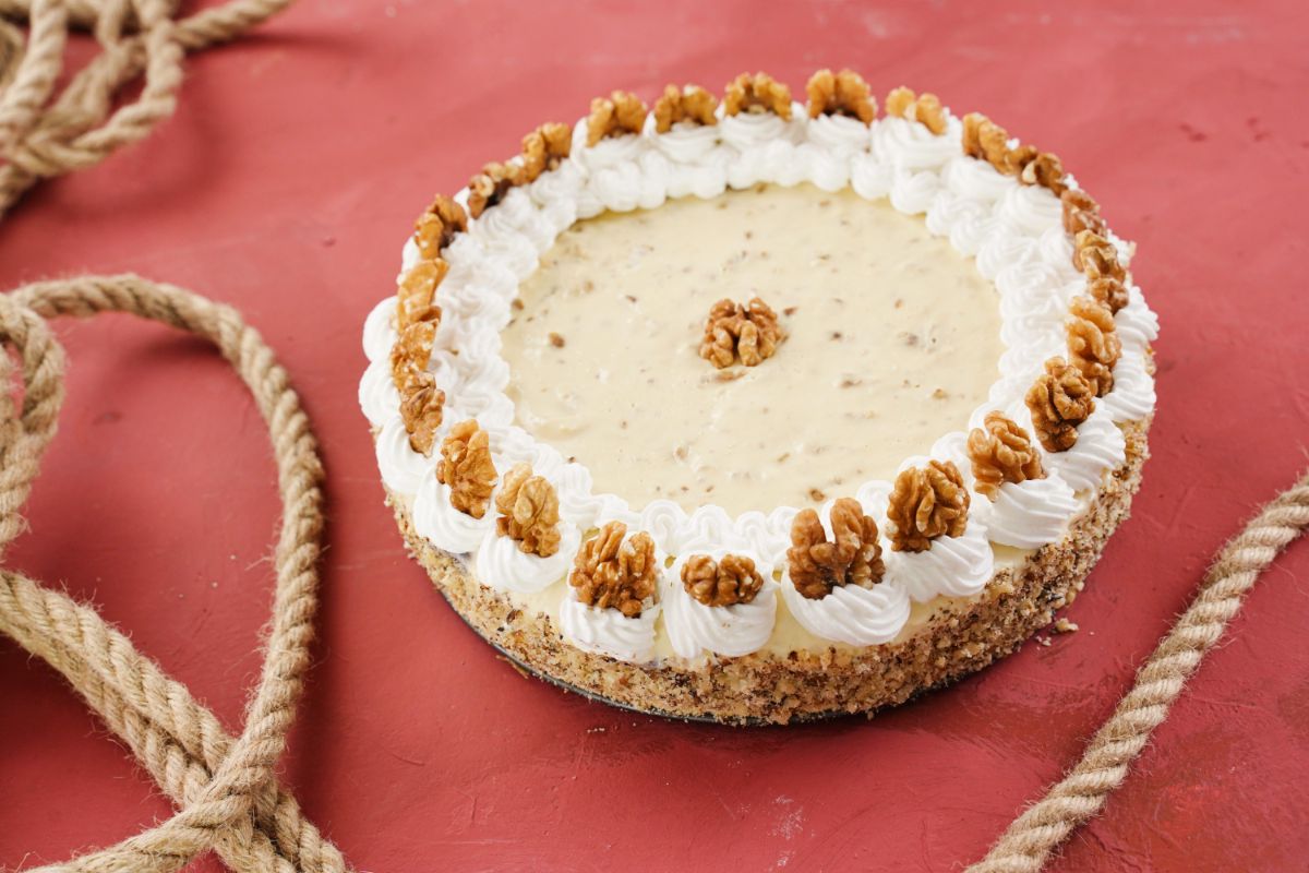 Top view image of No-Bake Walnut Cream Pie
