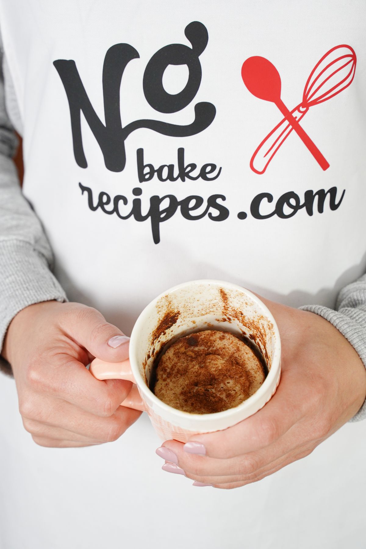 Microwave Snickerdoodle Mug Cake ready to enjoy  with some tea or coffee