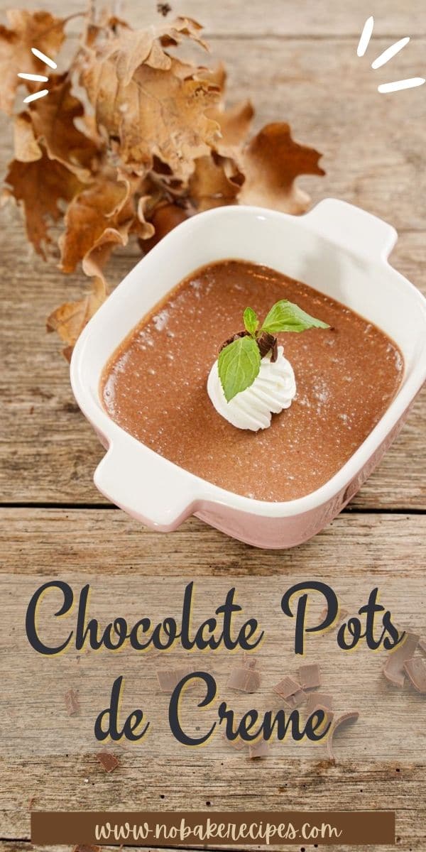 Chocolate Pots De Creme NoBake Dessert Recipes