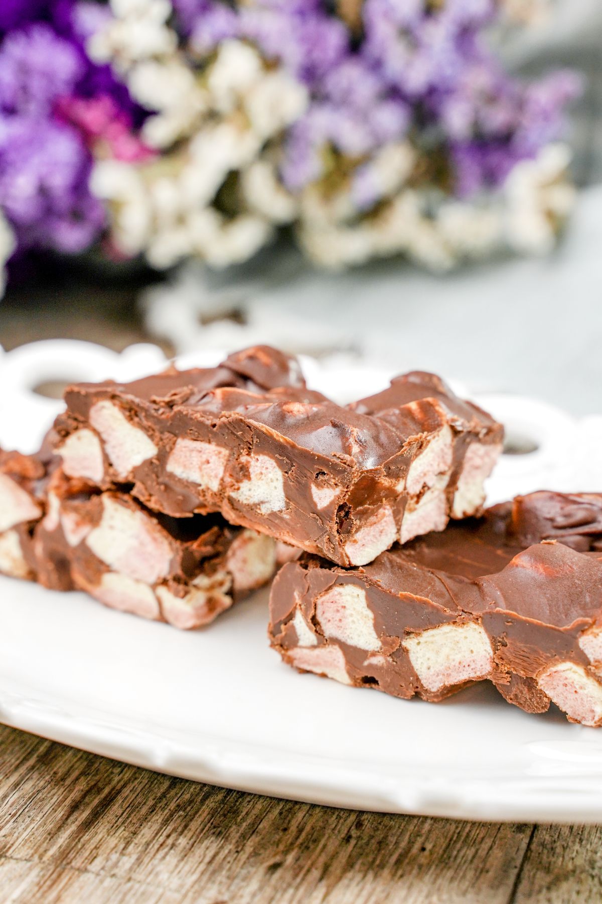 No-Bake Confetti Squares served in a plate