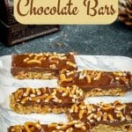 No Bake Pretzel Peanut Butter Chocolate Bars PIN (3)