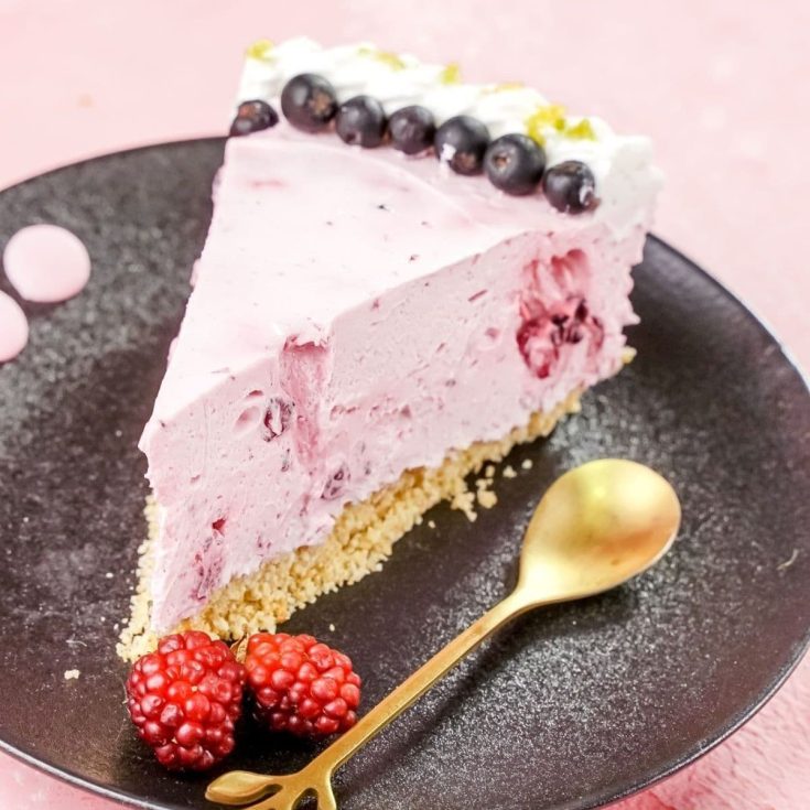 Recipe Card of Fruit Smoothie No-Bake Cheesecake