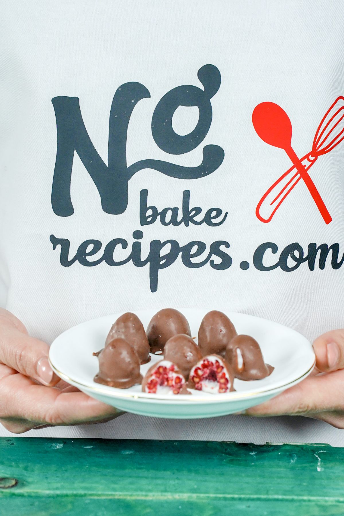 4 Ingredient Chocolate-Dipped Raspberries served on a plate