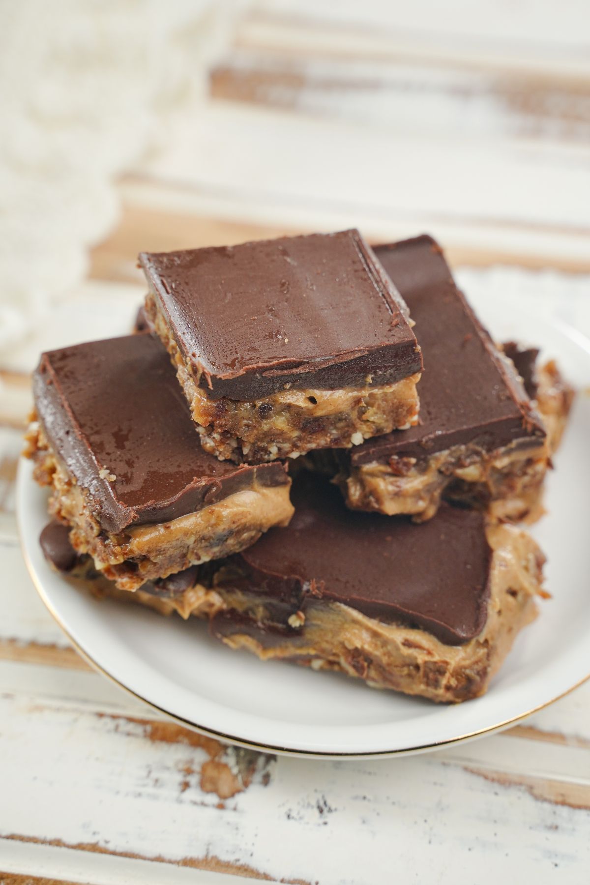 Homemade Twix Bars placed one over the above