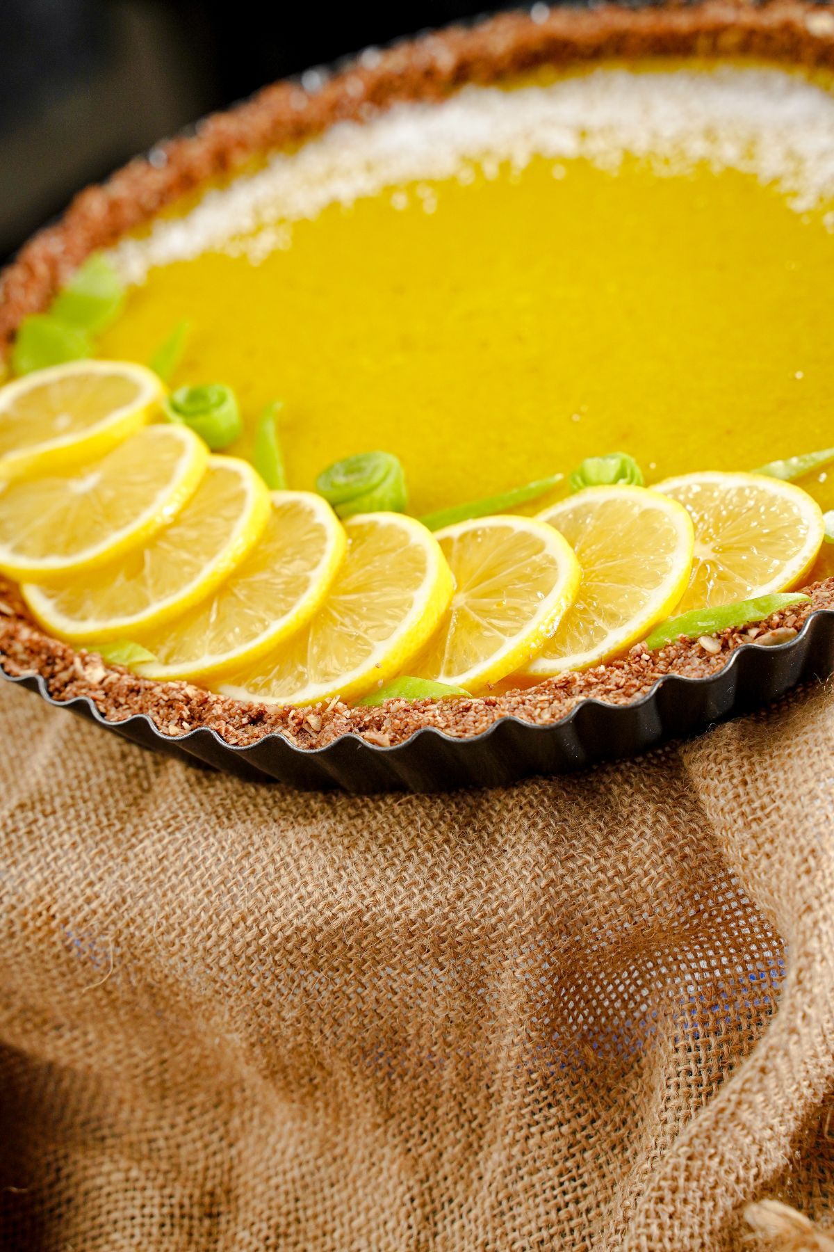Side view image of Lemon Coconut Tart