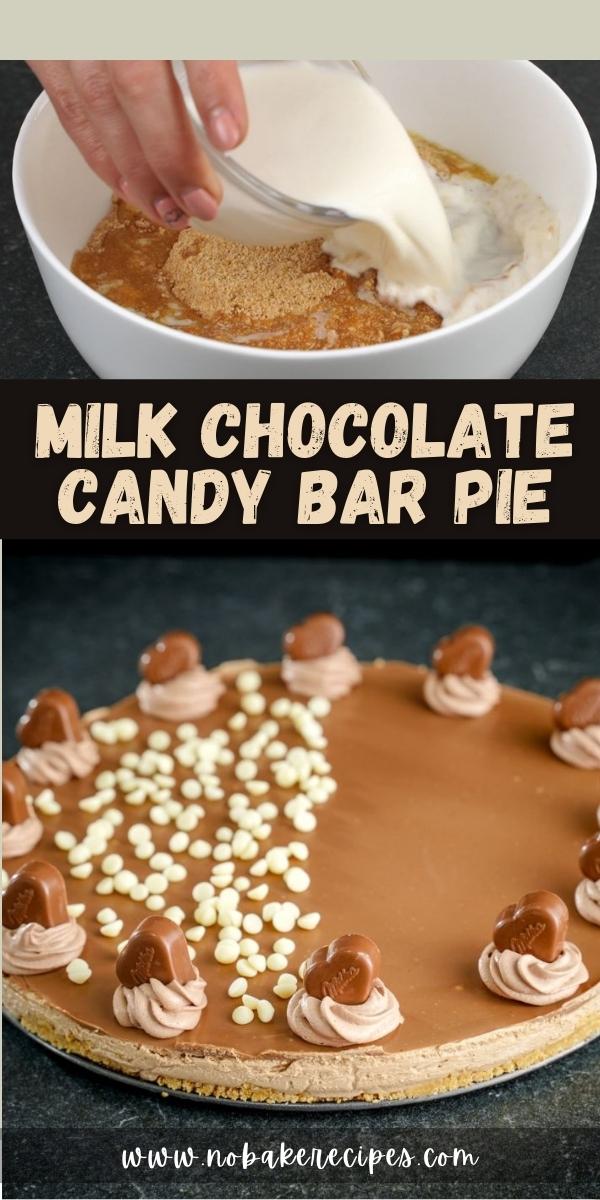 Milk Chocolate Candy Bar Pie NoBake Dessert Recipes