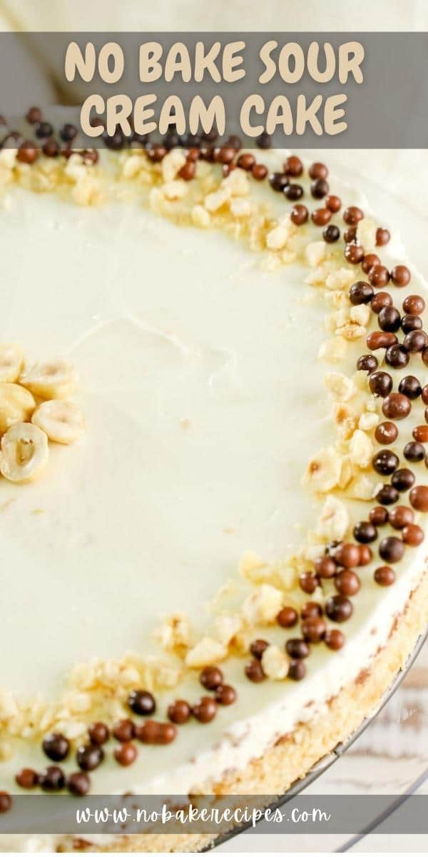 Easy NoBake Sour Cream Cake NoBake Dessert Recipes