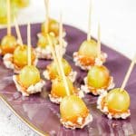 Caramel Apple Grapes on a plate