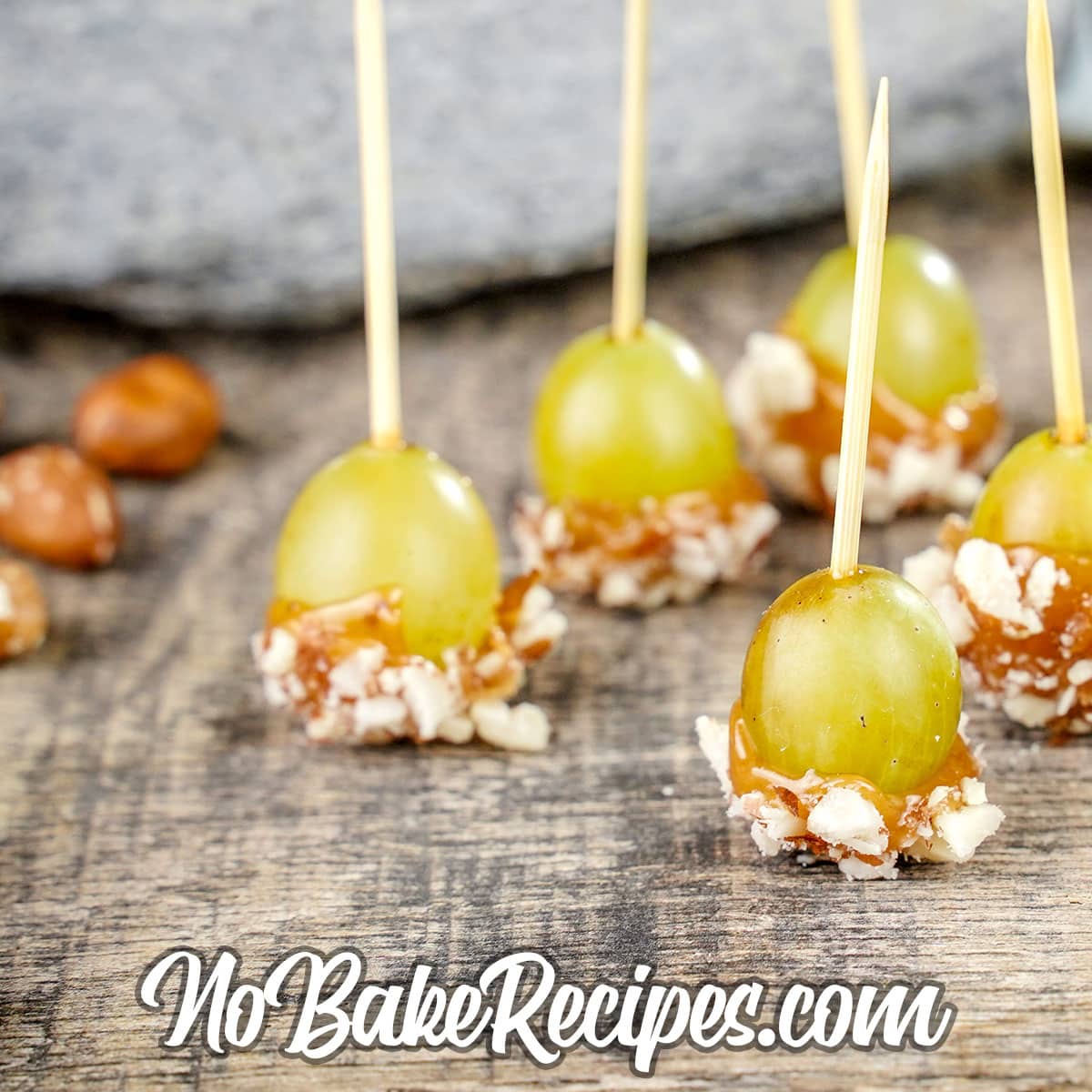 Caramel Apple Grapes standing on a table