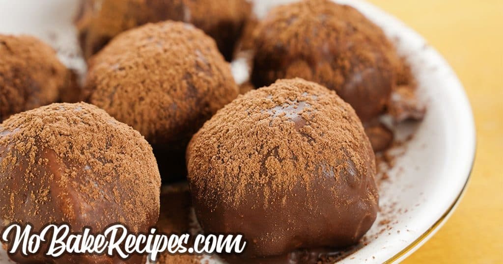 Easy Chocolate Rum Truffles Recipe No Bake Dessert NoBake Dessert