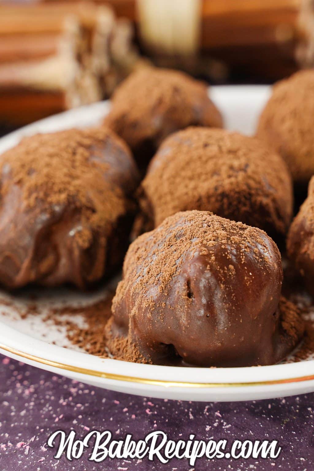 Easy Chocolate Rum Truffles Recipe No Bake Dessert NoBake Dessert