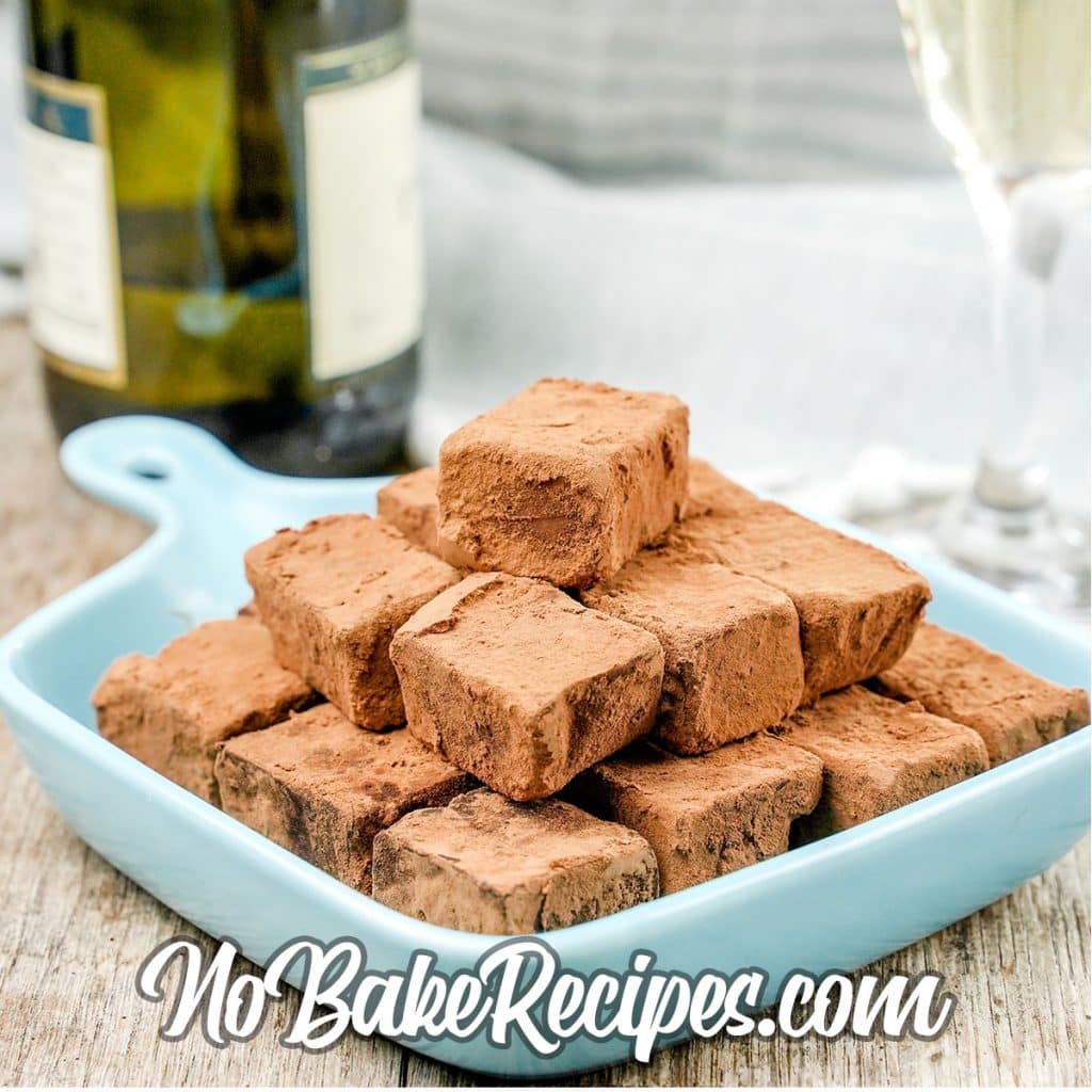 Easy NoBake Double Chocolate Champagne Truffles NoBake Dessert Recipes
