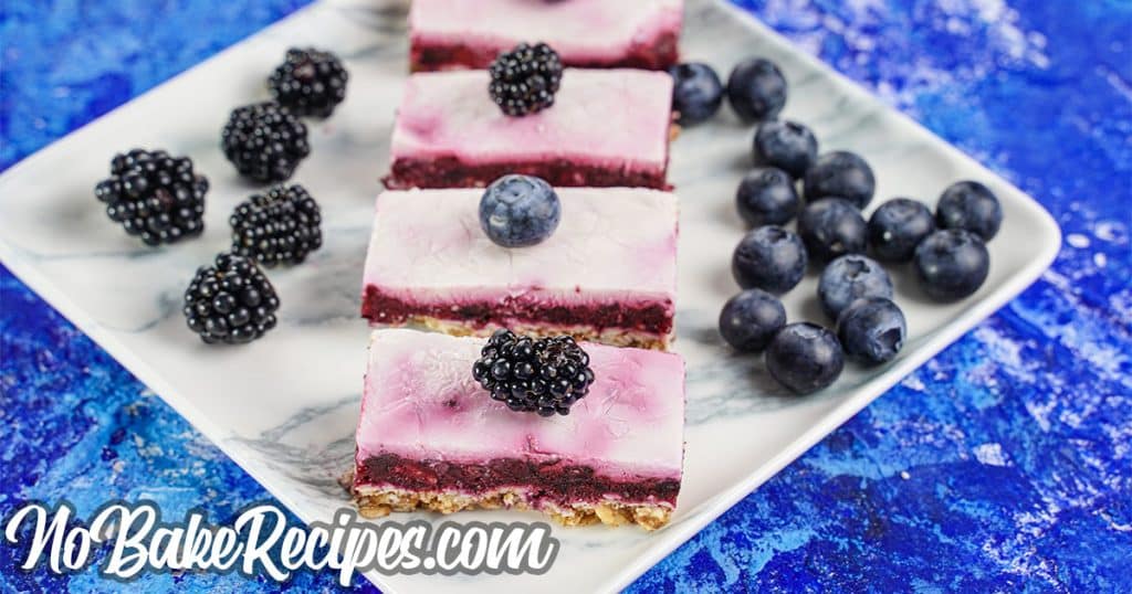 Macerated Berry Frozen Yogurt Bars NoBake Dessert Recipes