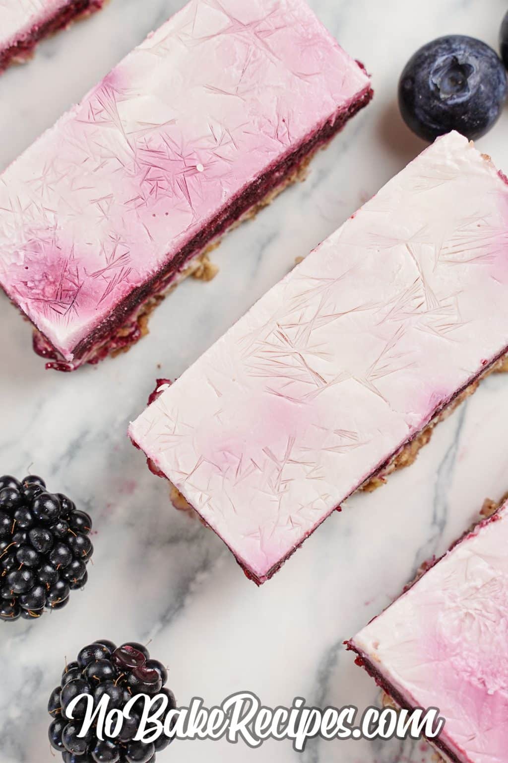 Macerated Berry Frozen Yogurt Bars NoBake Dessert Recipes