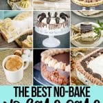 photo collage of cakes you can make without baking with text which reads the best no-bake cake recipes