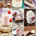 photo collage of no-bake cheesecake ideas