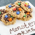 overhead view of monster cookies from a no-bake recipe
