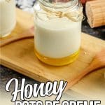 no-bake pots de cream with text which reads Honey Pots de Creme