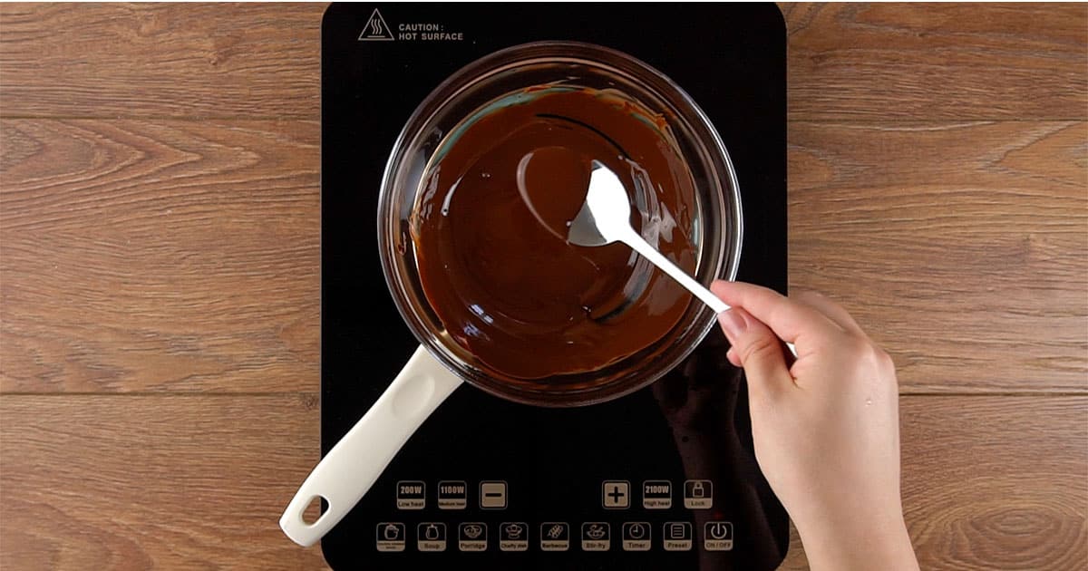 Melt Chocolate for Andes Fudge Topping.