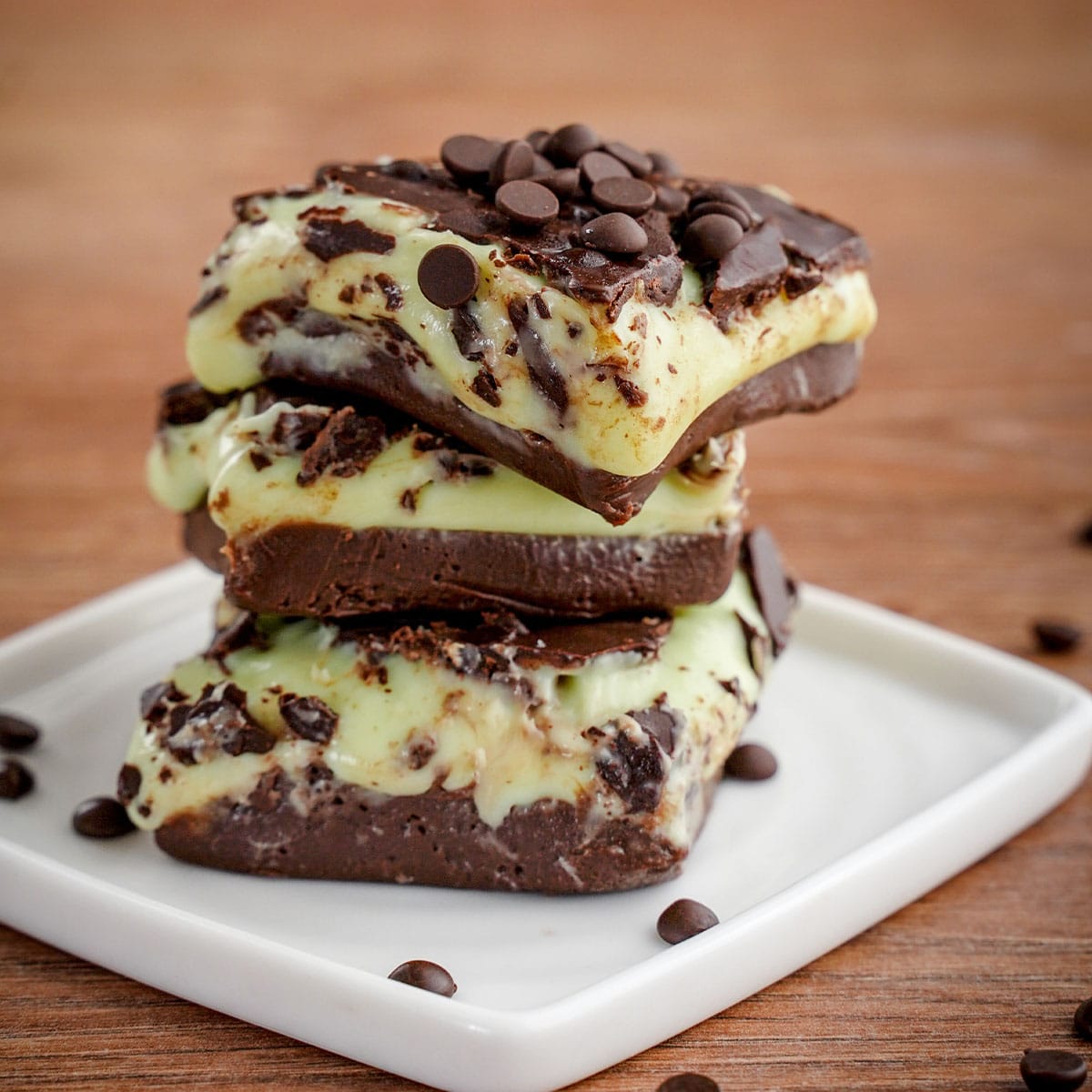 Extra refreshing Andes Mint Fudge Squares.