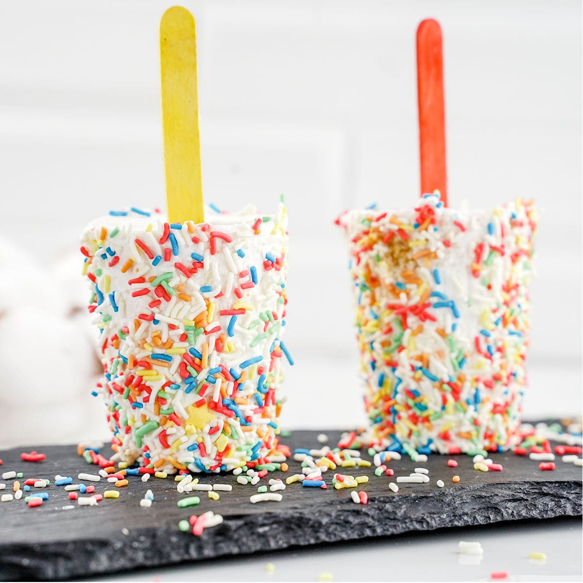 No Bake, Colorful Cheesecake Popsicles.
