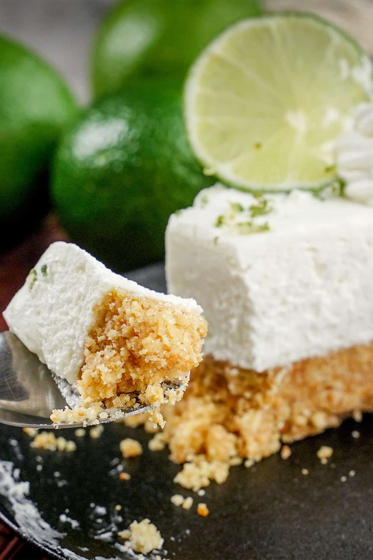 Take a scrumptious bite out of this Key Lime Cheesecake.