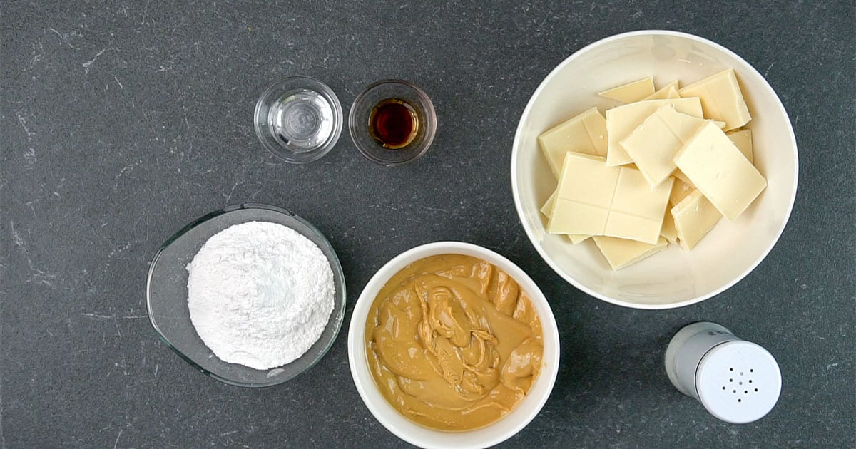 Here are your Peanut Butter Ball ingredients.