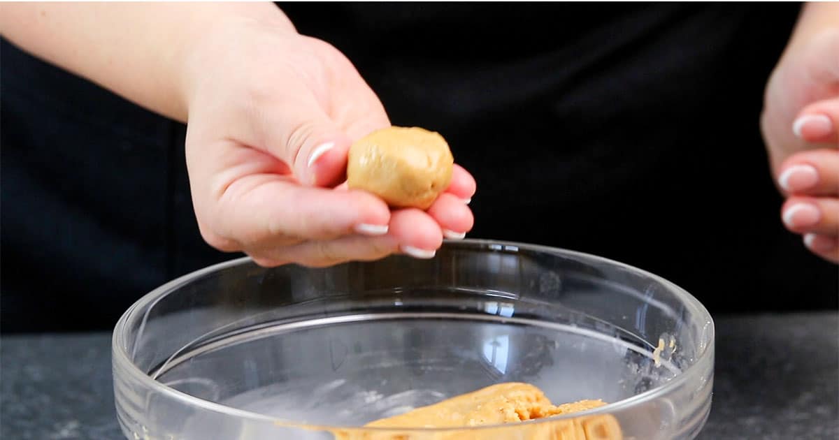 How to Form Peanut Butter Balls in your hands.