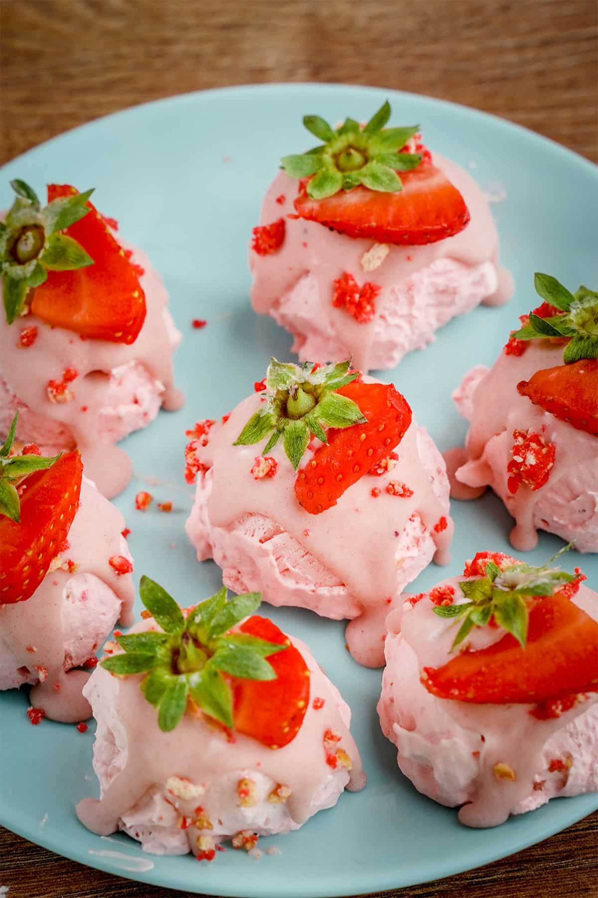 Strawberry slices upon these Truffles.