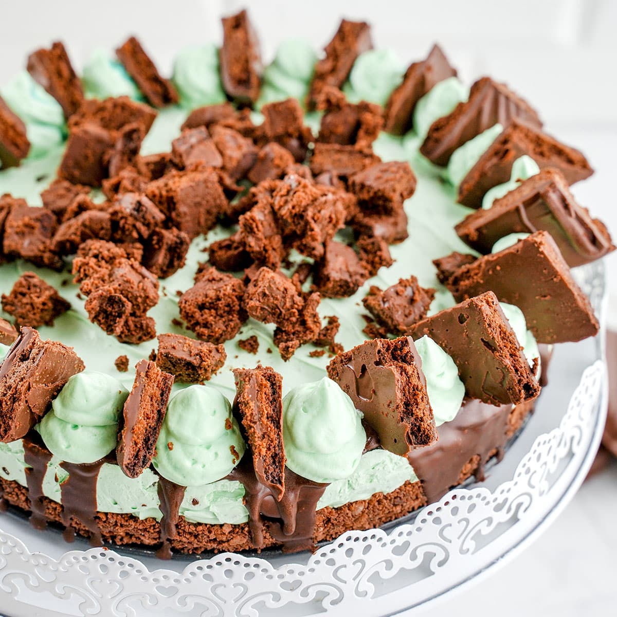 Thin Mint Cheesecake best to share with others.