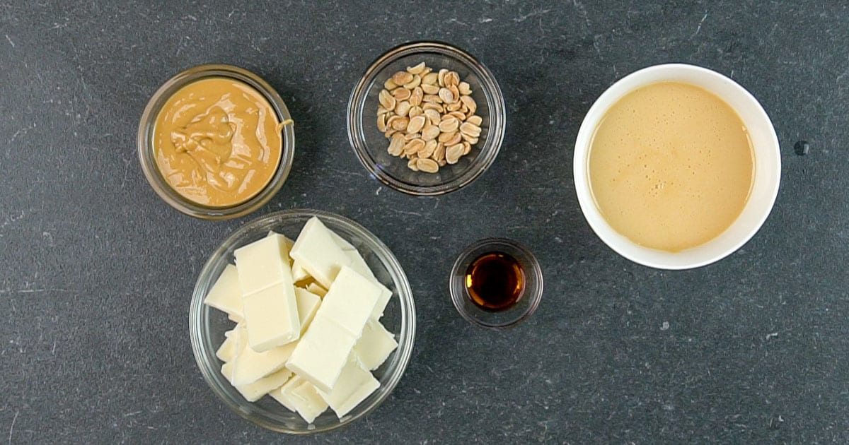 Peanut Butter Fudge Ingredients.